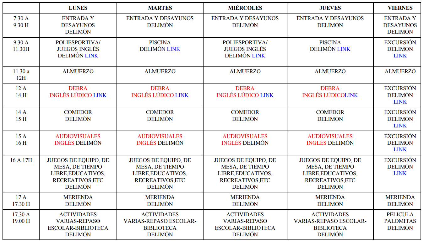 horario